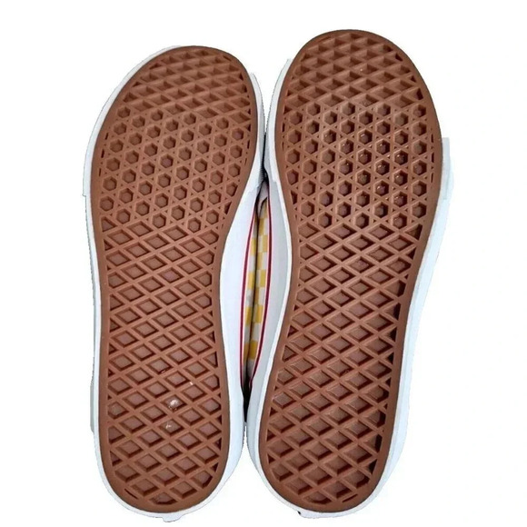 Vans Youth 7 Red Yellow Blue Checkerboard Low Top Skate Shoes Retro Classic - Picture 8 of 8